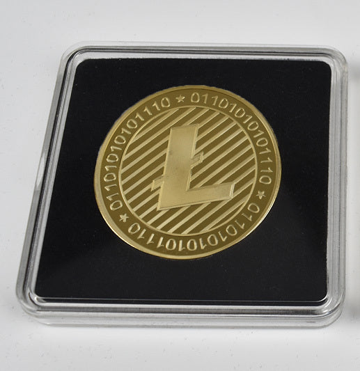 Gold-Plated Bitcoin Bitcoin Litecoin Ripple Commemorative