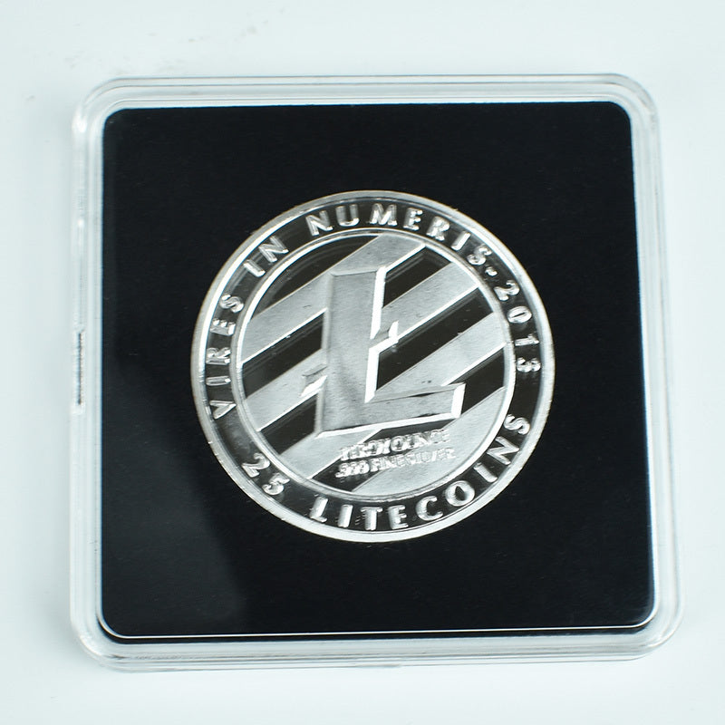 Gold-Plated Bitcoin Bitcoin Litecoin Ripple Commemorative