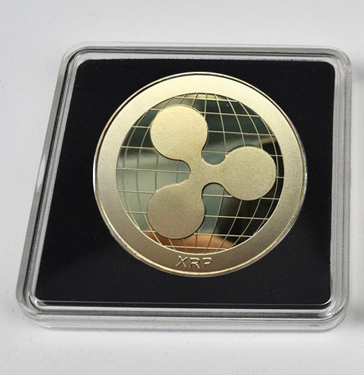 Gold-Plated Bitcoin Bitcoin Litecoin Ripple Commemorative