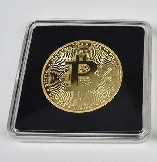 Gold-Plated Bitcoin Bitcoin Litecoin Ripple Commemorative