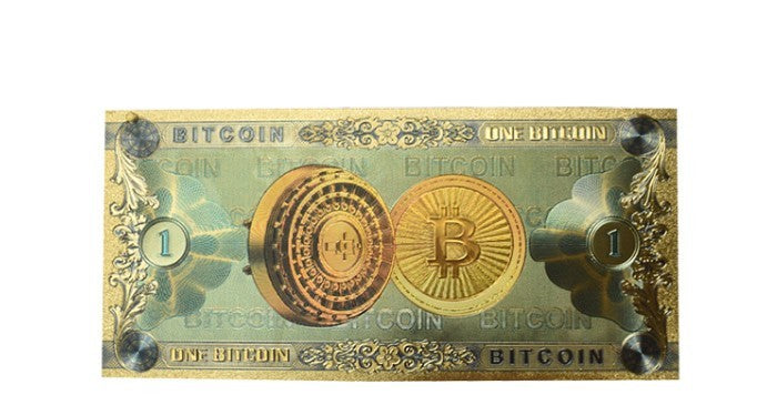 Gold-Plated Bitcoin Bitcoin Litecoin Ripple Commemorative