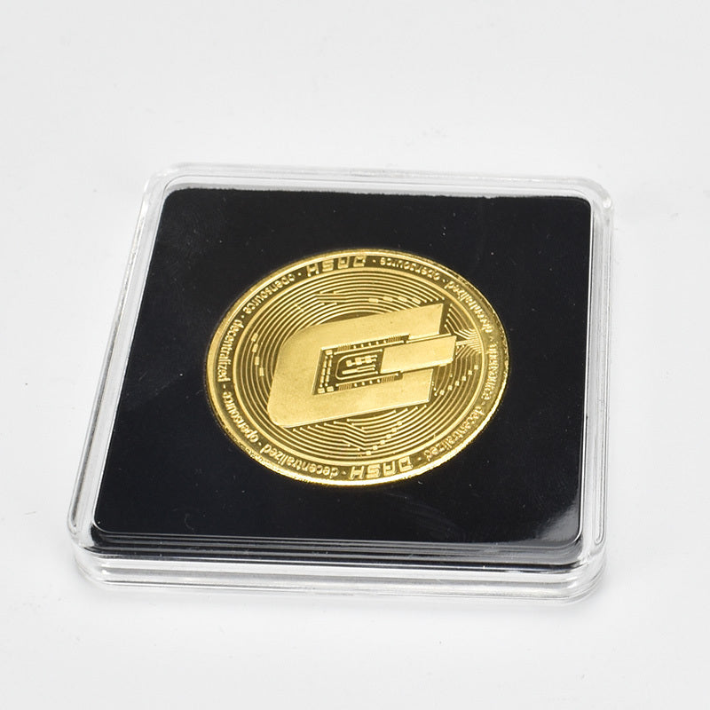 Gold-Plated Bitcoin Bitcoin Litecoin Ripple Commemorative