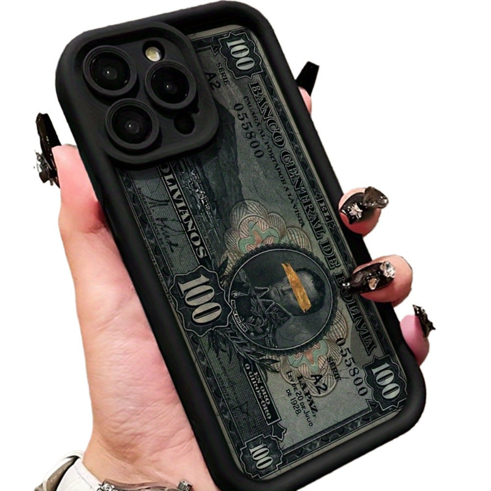 Airbag Anti-fall Dollar Bill Illustration Silicone Phone Case