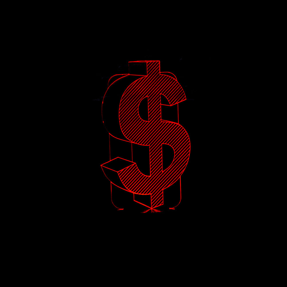 Colorful dollar sign night light